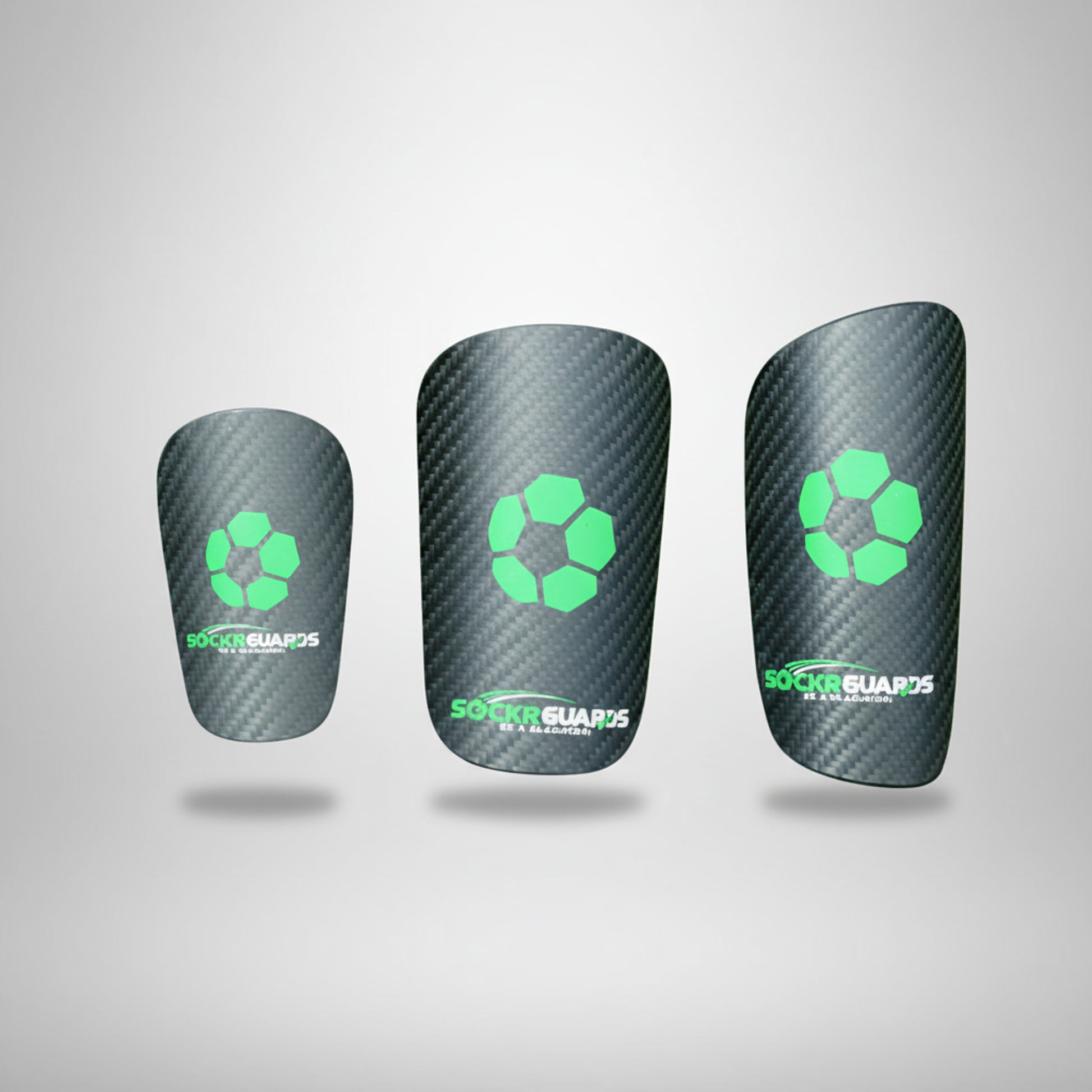 Lichtgewicht carbon scheenbeschermers 3 maten