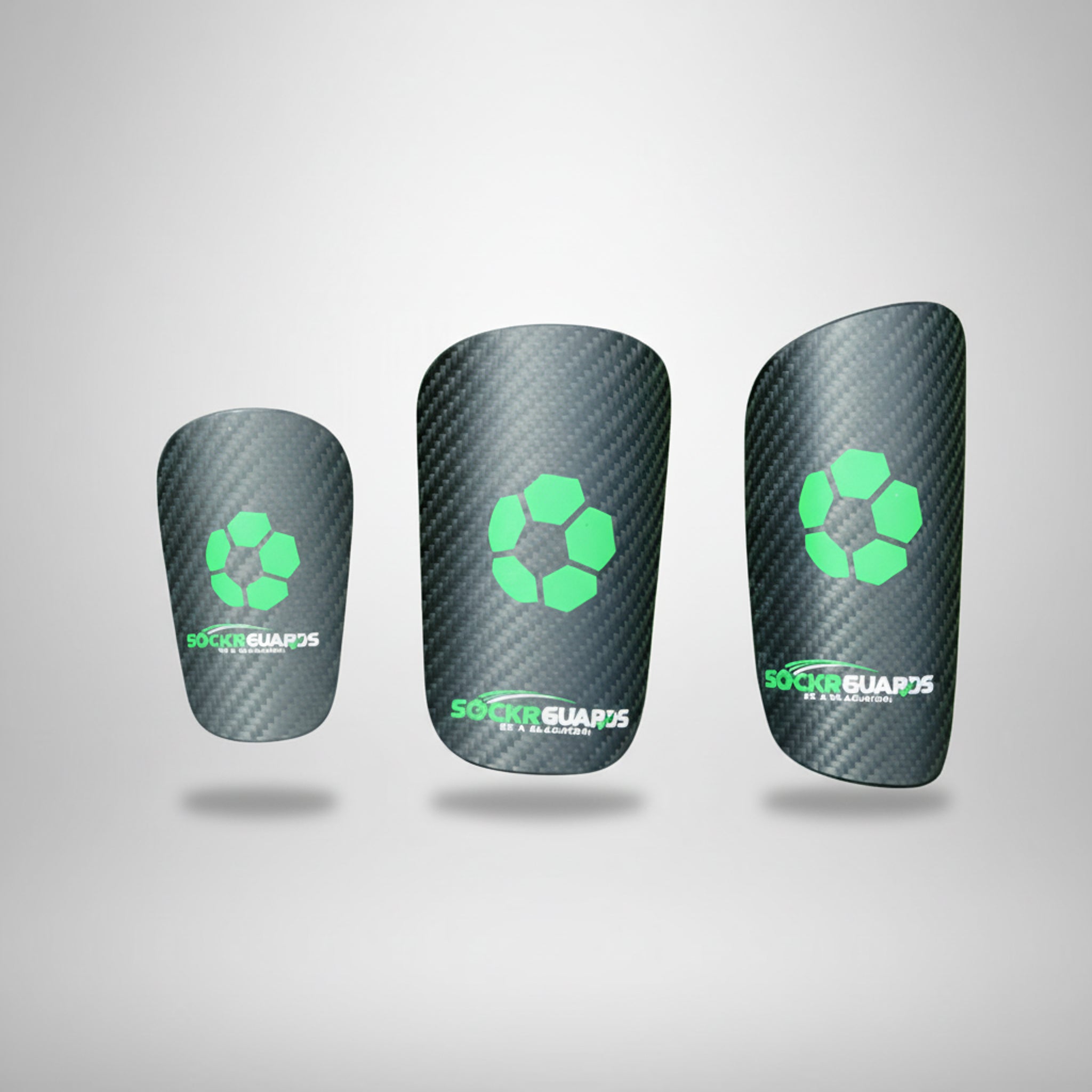 Lichtgewicht carbon scheenbeschermers 3 maten